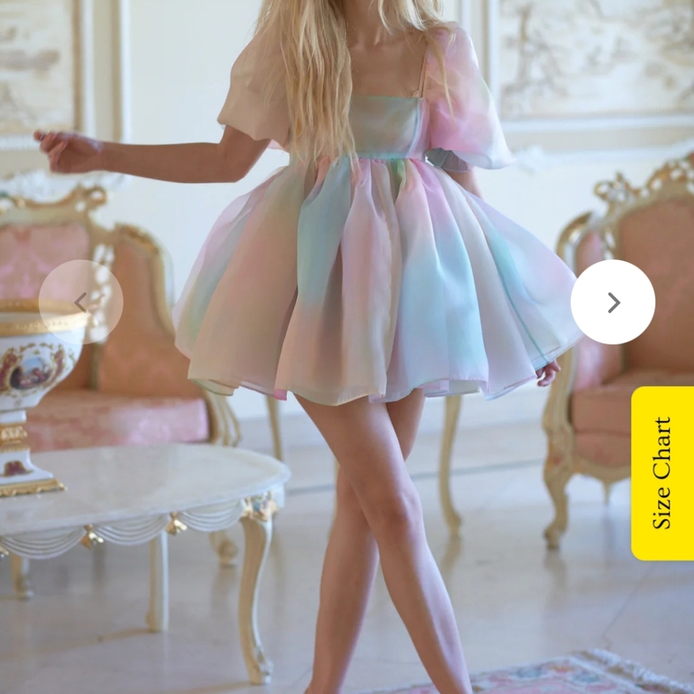 Selkie Rainbow Puff dress